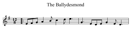 The Ballydesmond - staff notation