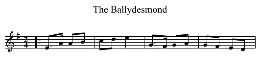 The Ballydesmond - staff notation