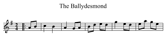 The Ballydesmond - staff notation
