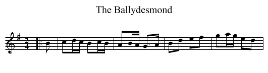 The Ballydesmond - staff notation