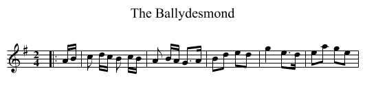 The Ballydesmond - staff notation