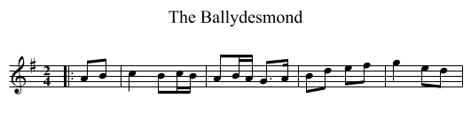 The Ballydesmond - staff notation