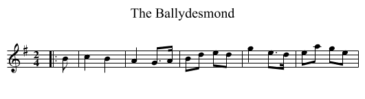 The Ballydesmond - staff notation
