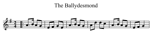 The Ballydesmond - staff notation