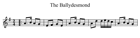 The Ballydesmond - staff notation