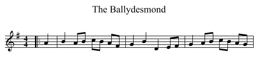 The Ballydesmond - staff notation