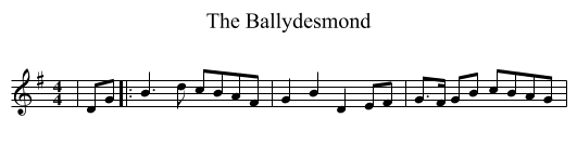 The Ballydesmond - staff notation