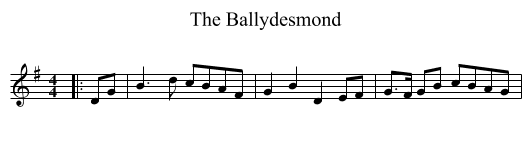 The Ballydesmond - staff notation