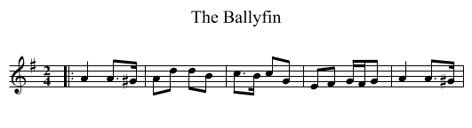 The Ballyfin - staff notation