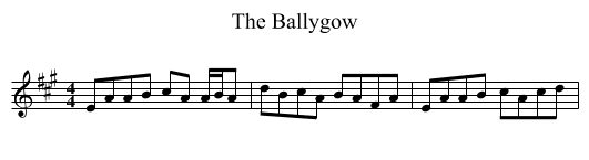 The Ballygow - staff notation