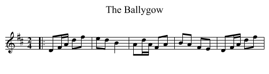 The Ballygow - staff notation