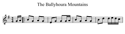 The Ballyhoura Mountains - staff notation