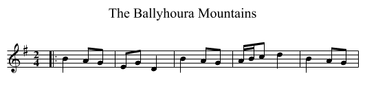 The Ballyhoura Mountains - staff notation