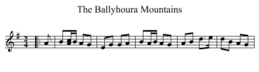 The Ballyhoura Mountains - staff notation