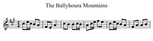 The Ballyhoura Mountains - staff notation