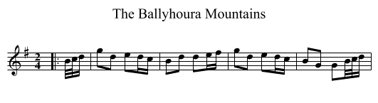 The Ballyhoura Mountains - staff notation