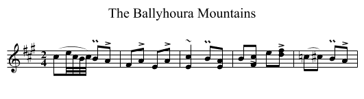 The Ballyhoura Mountains - staff notation