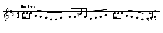 The Ballykett - staff notation