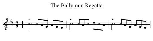 The Ballymun Regatta - staff notation