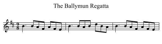 The Ballymun Regatta - staff notation