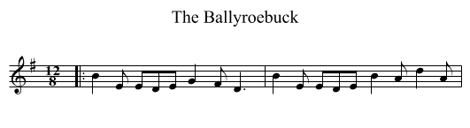 The Ballyroebuck - staff notation