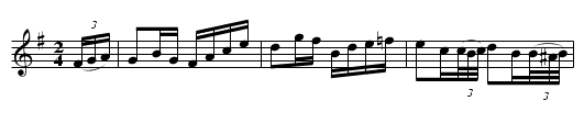 The Ballysloughgutthery Fluter - staff notation