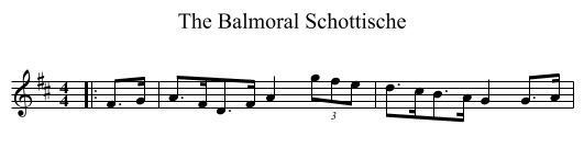 The Balmoral Schottische - staff notation