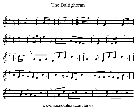 The Baltighoran - staff notation