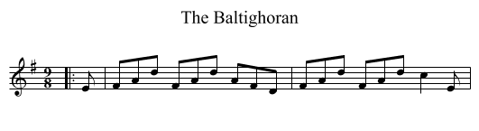 The Baltighoran - staff notation