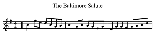 The Baltimore Salute - staff notation