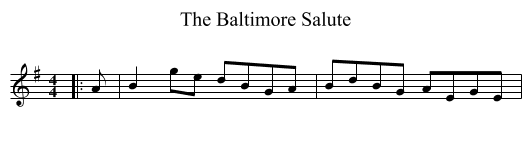 The Baltimore Salute - staff notation