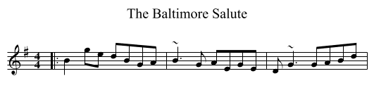 The Baltimore Salute - staff notation