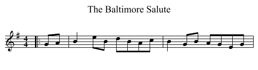 The Baltimore Salute - staff notation