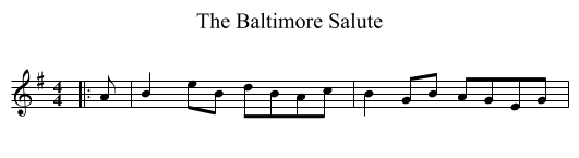 The Baltimore Salute - staff notation