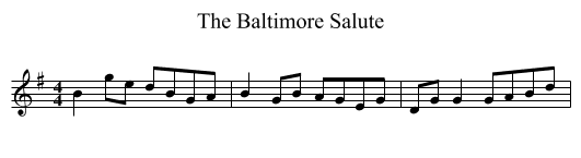 The Baltimore Salute - staff notation