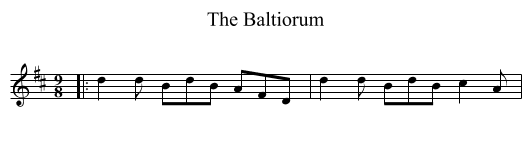 The Baltiorum - staff notation