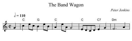 The Band Wagon - staff notation