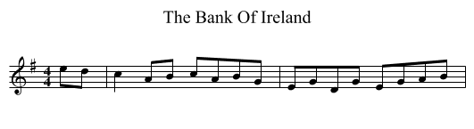 The Bank Of Ireland - staff notation