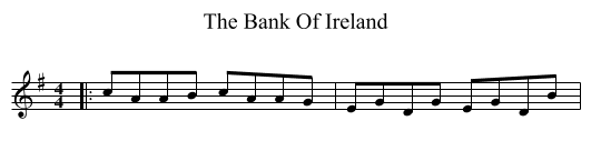 The Bank Of Ireland - staff notation