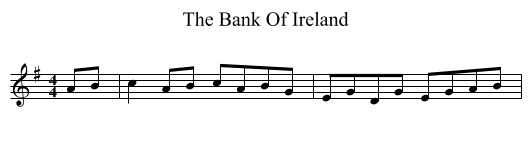 The Bank Of Ireland - staff notation