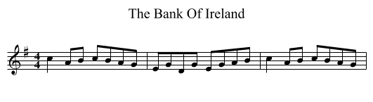 The Bank Of Ireland - staff notation