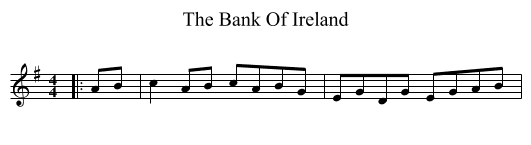 The Bank Of Ireland - staff notation