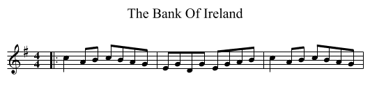 The Bank Of Ireland - staff notation