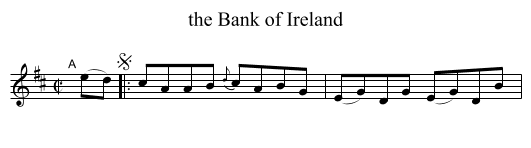 the Bank of Ireland - staff notation