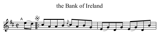 the Bank of Ireland - staff notation