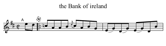 the Bank of ireland - staff notation