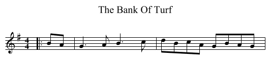 The Bank Of Turf - staff notation