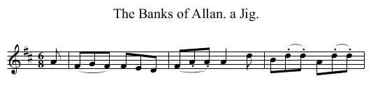 The Banks of Allan. a Jig. - staff notation