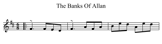 The Banks Of Allan - staff notation