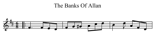 The Banks Of Allan - staff notation